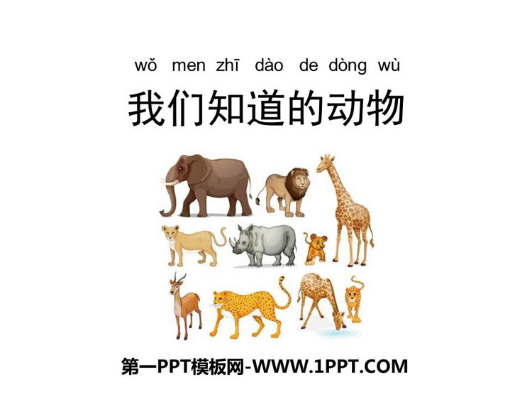 《我们知道的动物》PPT下载