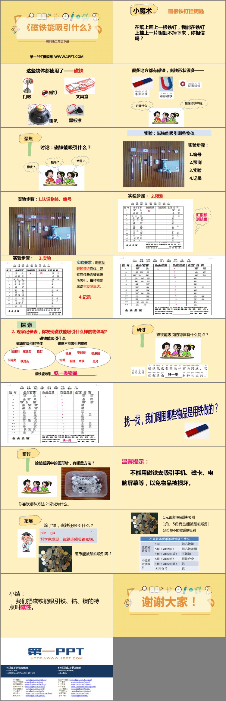 《磁铁能吸引什么》PPT课件下载