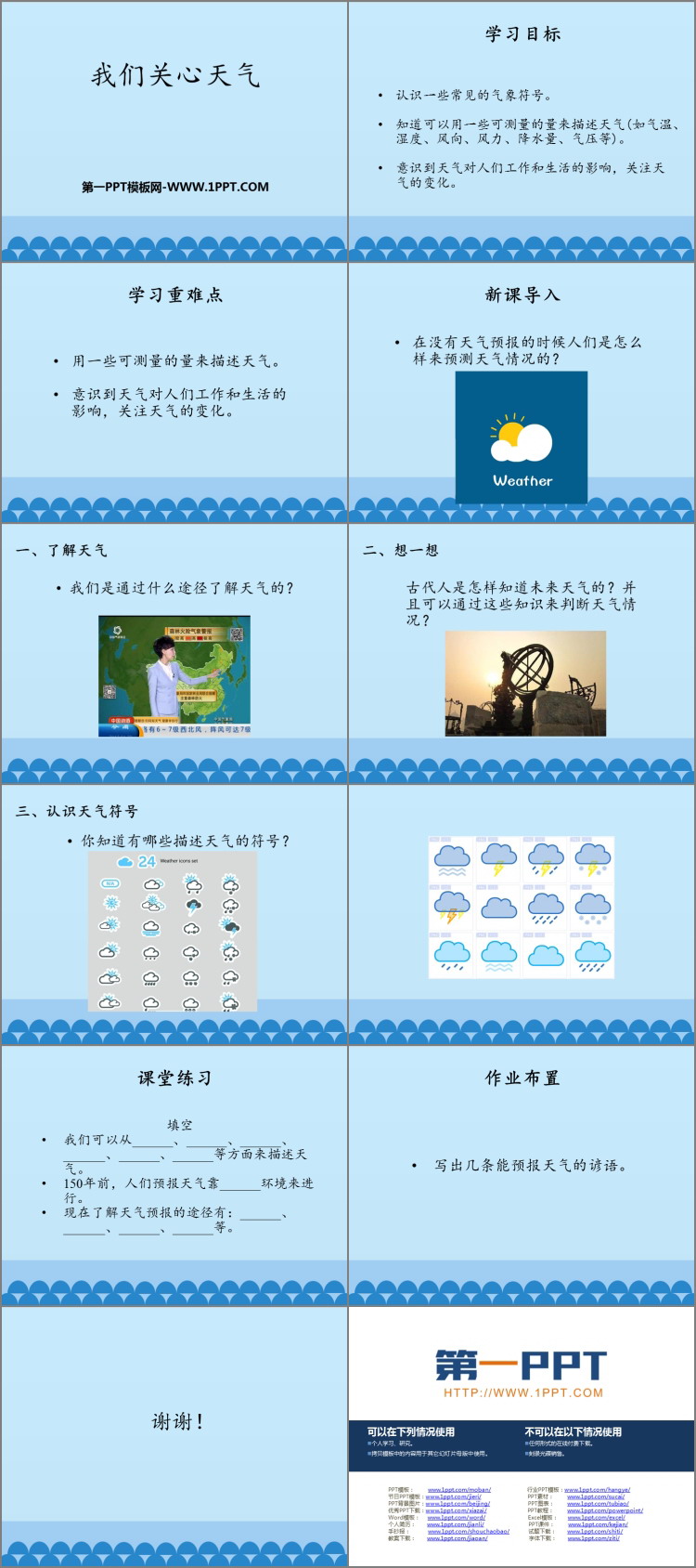 《我们关心天气》PPT教学课件
