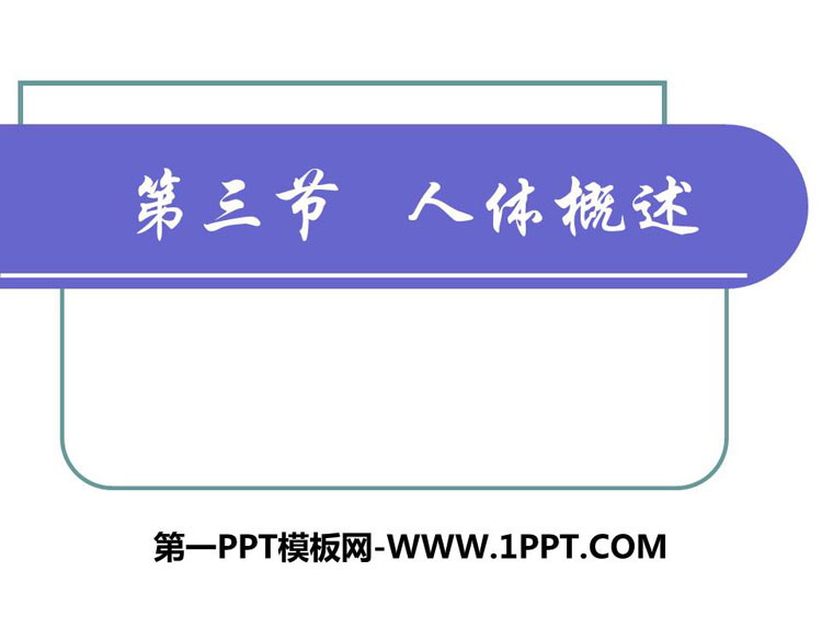 《人体概述》PPT课件下载