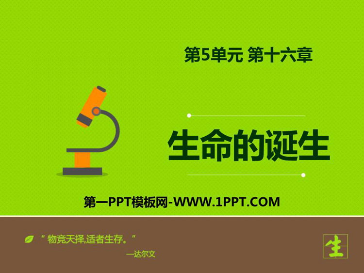 《生命的诞生》PPT教学课件