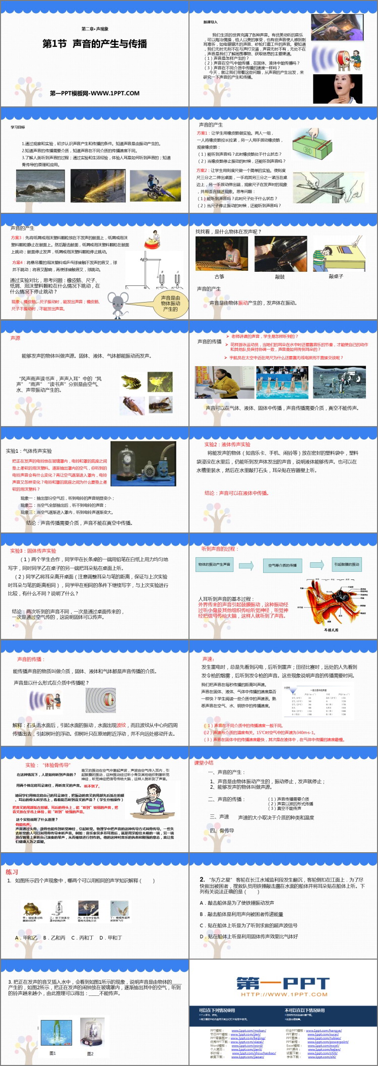 《声音的产生与传播》声现象PPT优秀课件