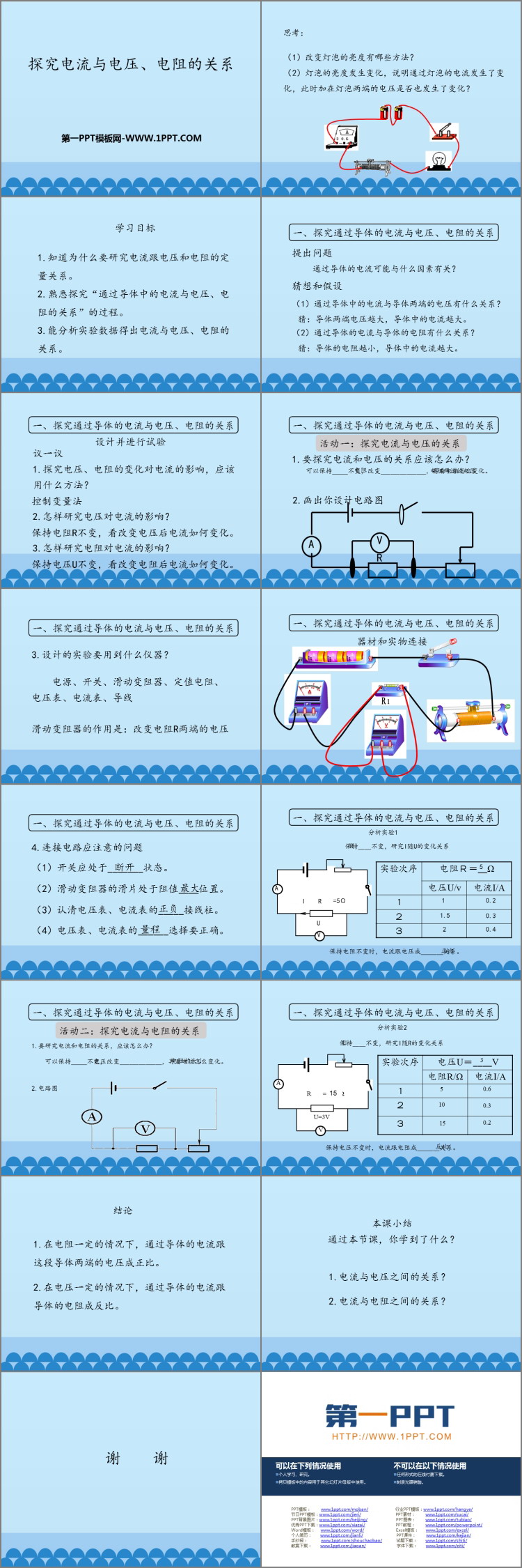 《探究电流与电压、电阻的关系》欧姆定律PPT教学课件