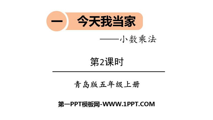 《今天我当家》PPT课件下载(第2课时)