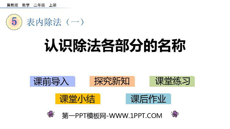 《认识除法各部分的名称》表内除法PPT下载