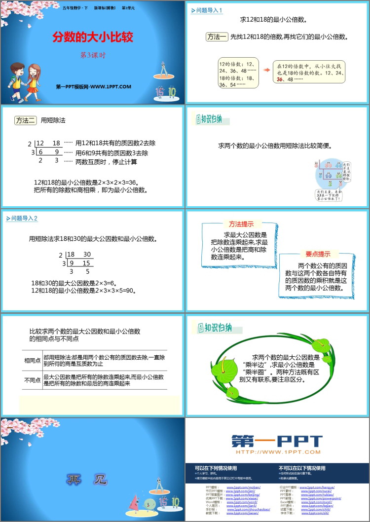 《分数的大小比较》异分母分数加减法PPT课件(第3课时)
