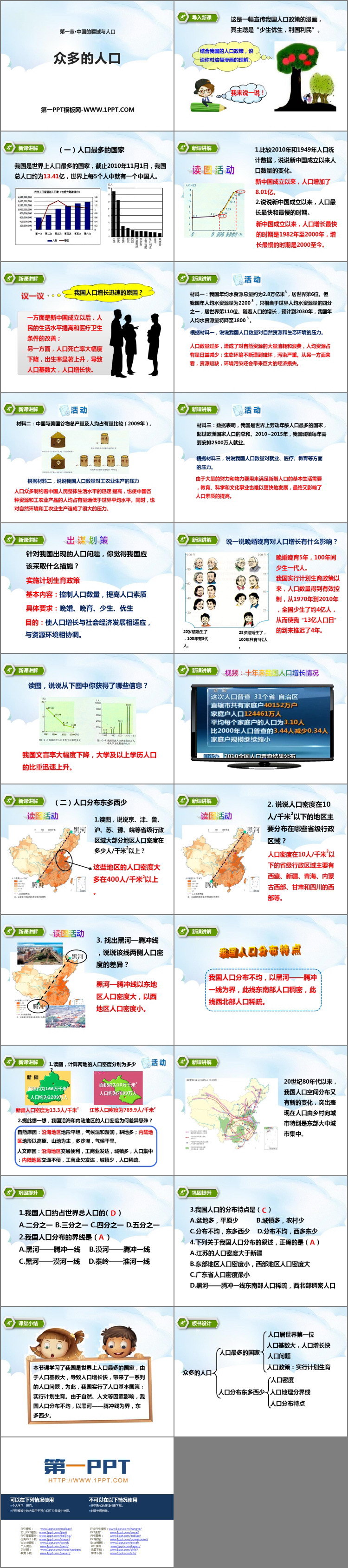 《众多的人口》PPT课件下载
