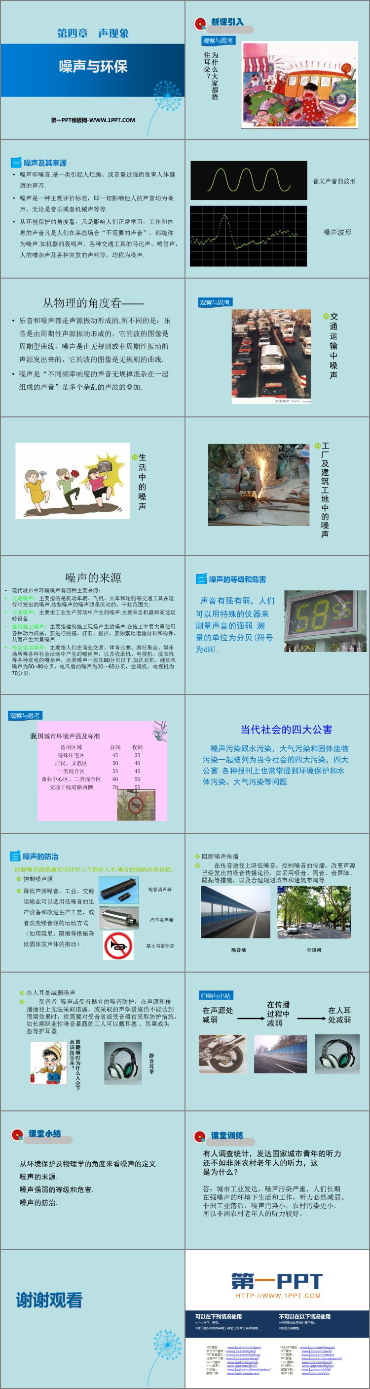 《噪声与环保》声现象PPT课件下载