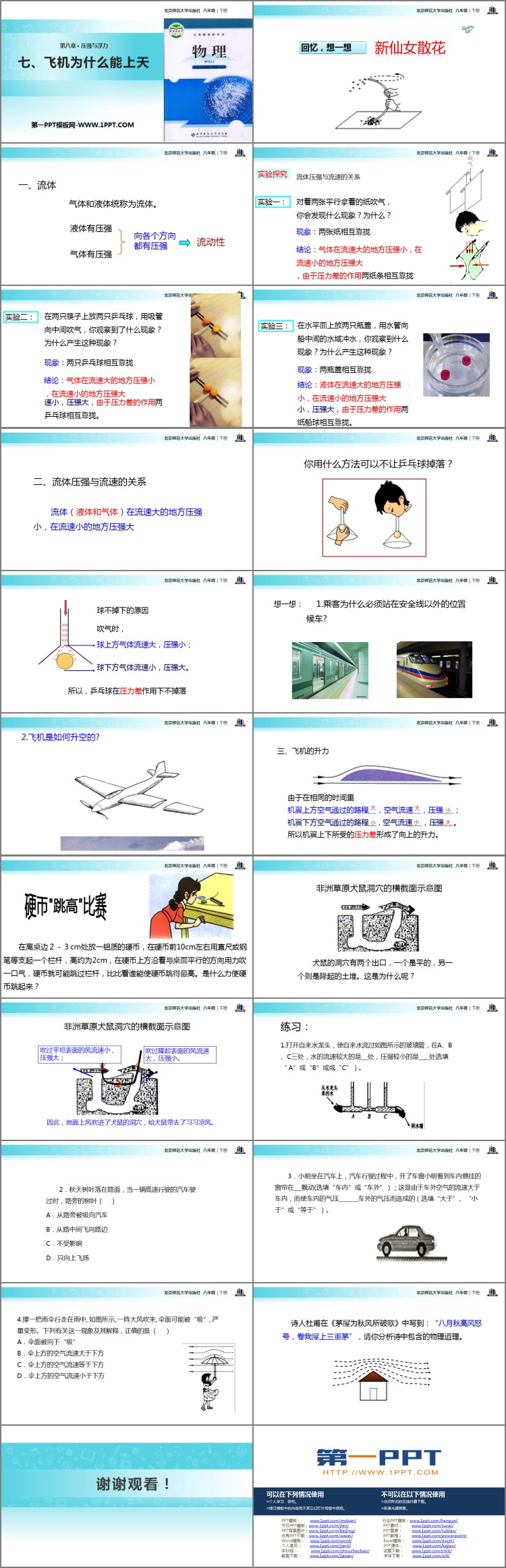 《飞机为什么能上天》压强与浮力PPT下载