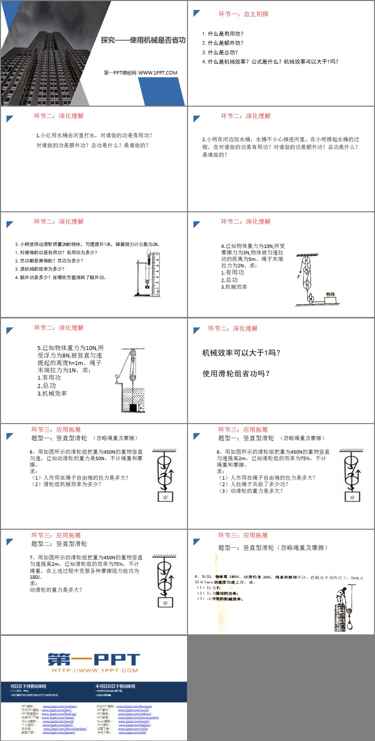 《探究—使用机械是否省功》机械和功PPT教学课件