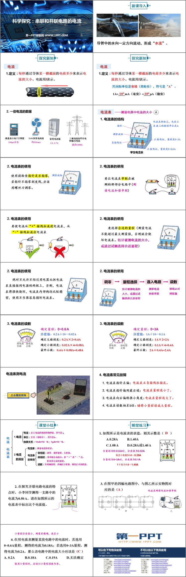 《科学探究：串联和并联电路的电流》了解电路PPT教学课件
