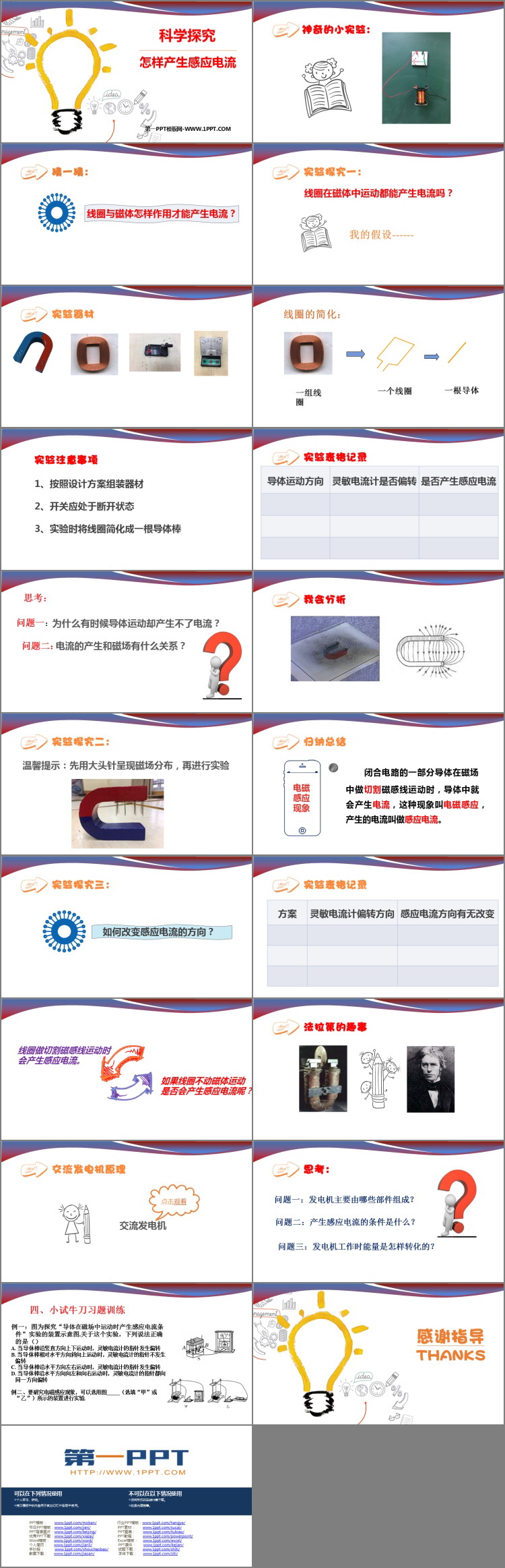 《科学探究：怎样产生感应电流》电能从哪里来PPT教学课件