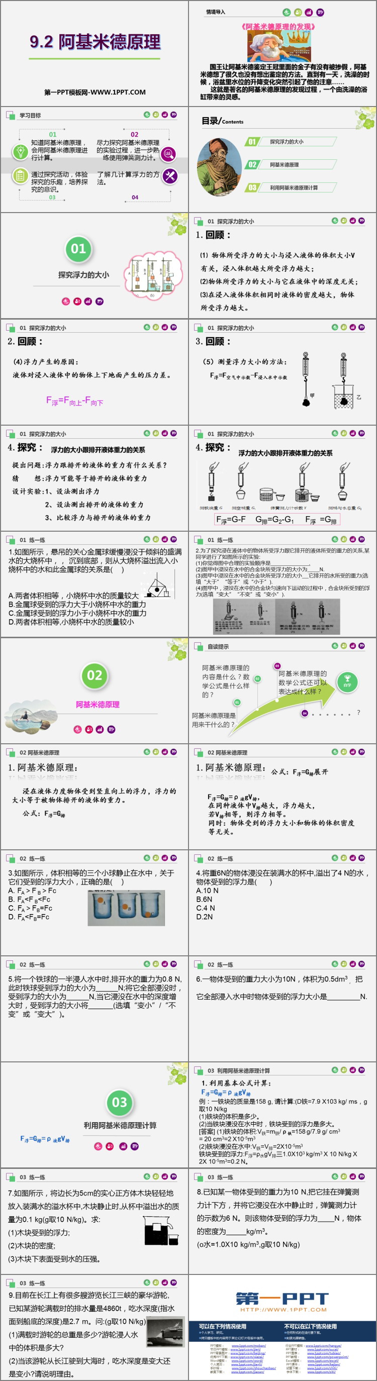 《阿基米德原理》浮力与升力PPT教学课件