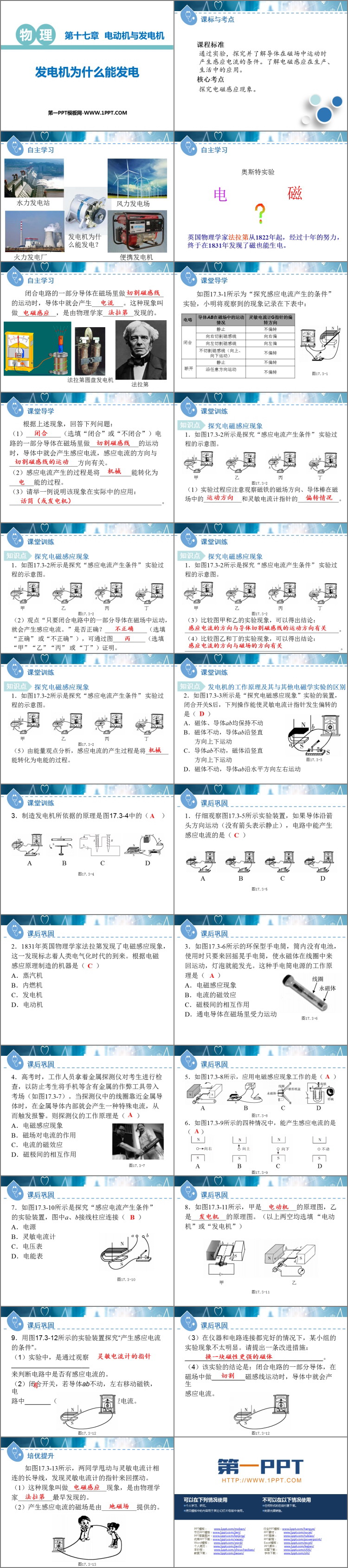 《发电机为什么能发电》电动机与发电机PPT教学课件