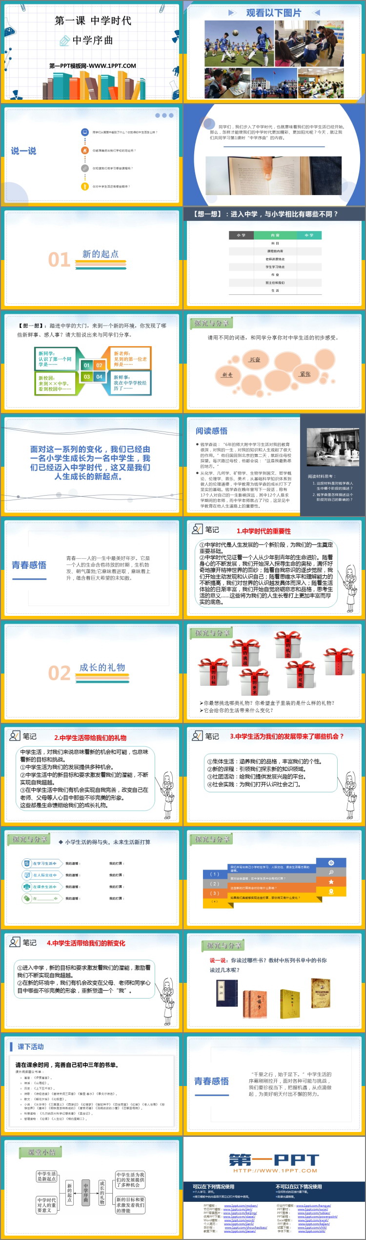 《中学序曲》PPT免费下载