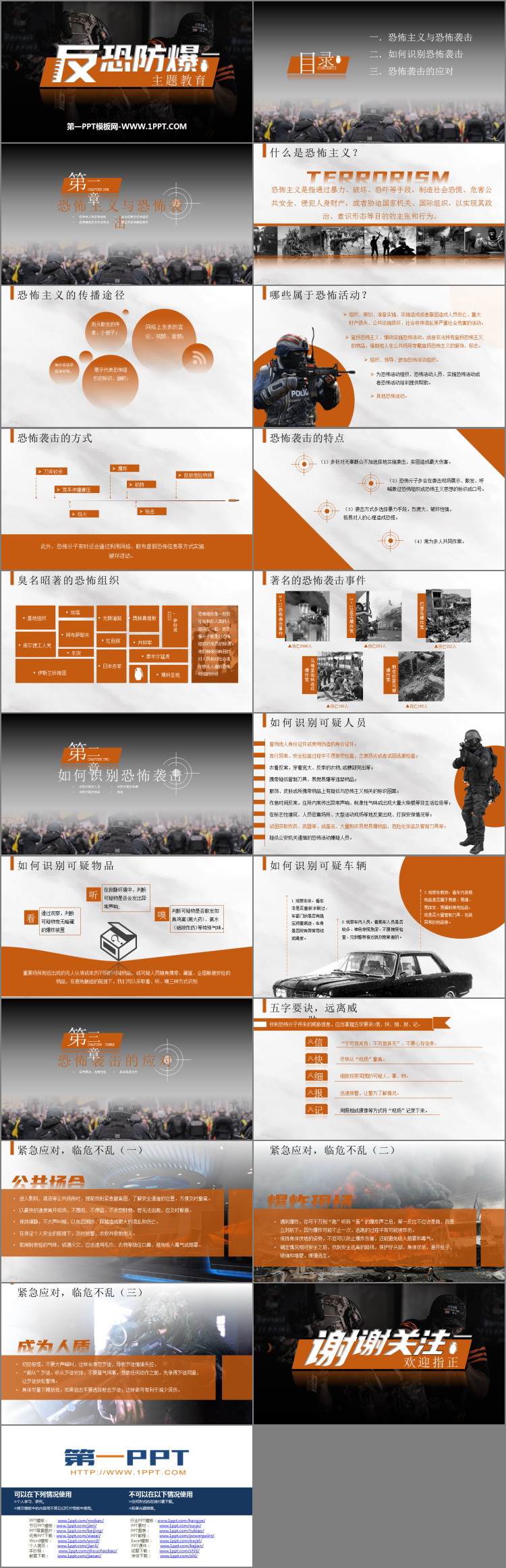 《反恐防暴主题教育》PPT班会课件