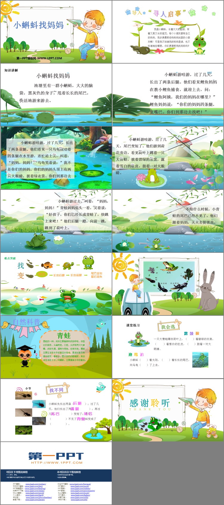 《小蝌蚪找妈妈》PPT优秀教学课件
