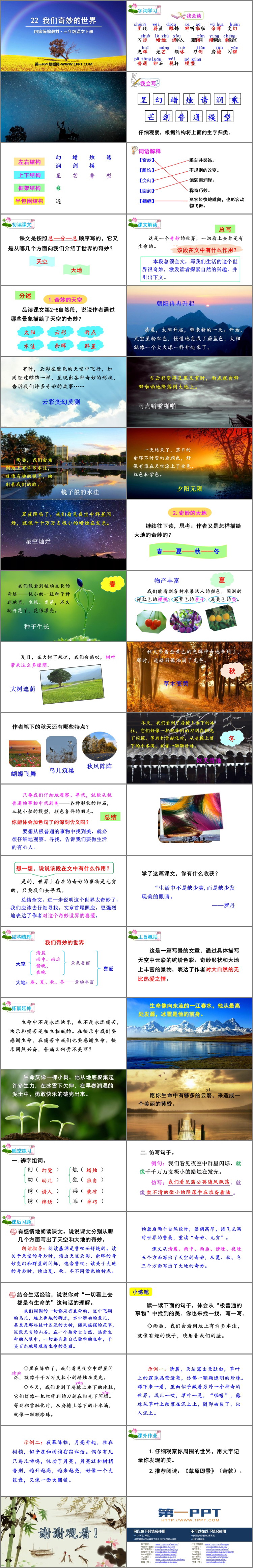 《我们奇妙的世界》PPT优质课件下载