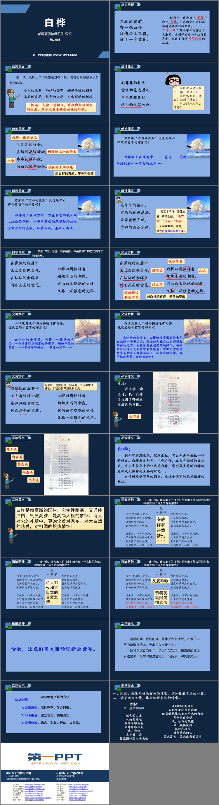 《白桦》PPT教学课件(第2课时)