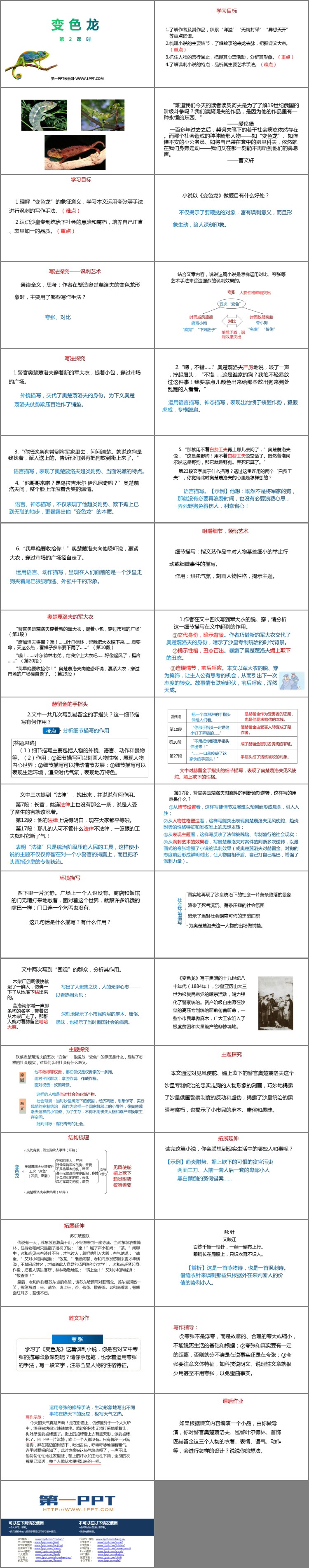 《变色龙》PPT精品课件(第2课时)