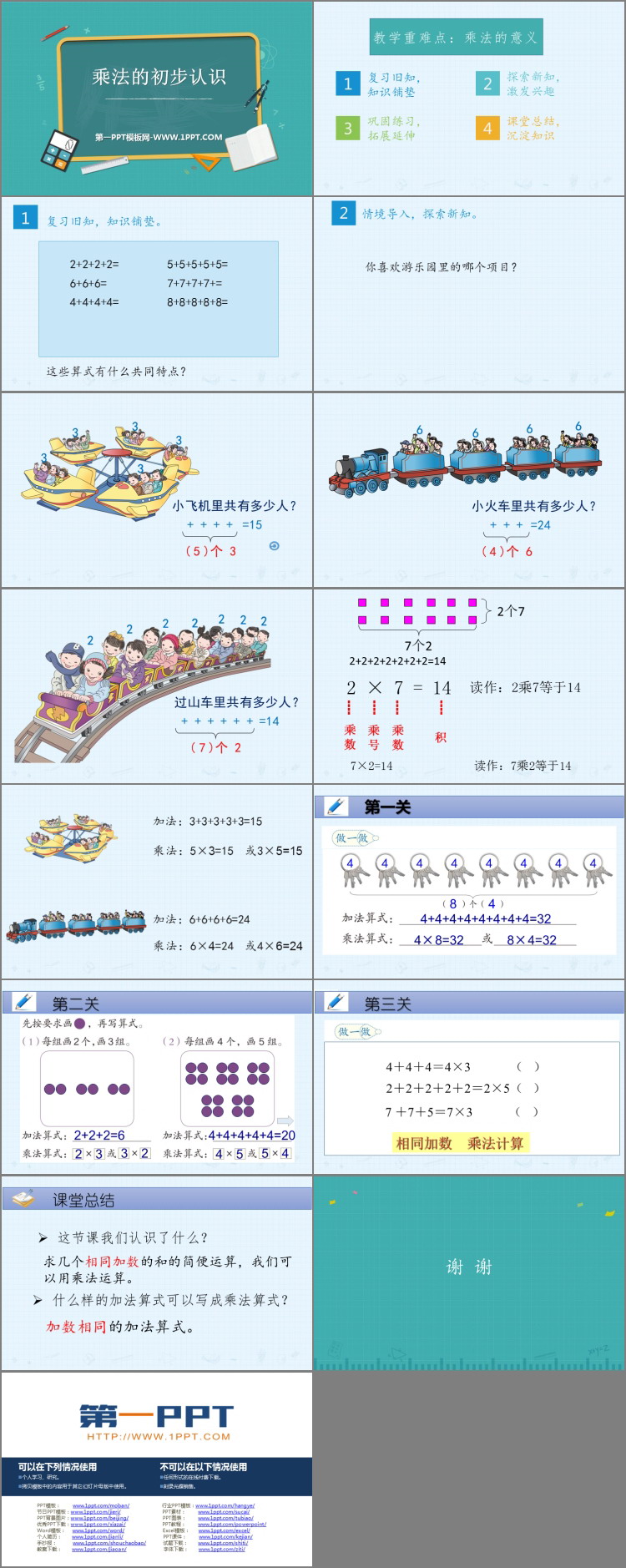 《乘法的初步认识》表内乘法PPT优质课件