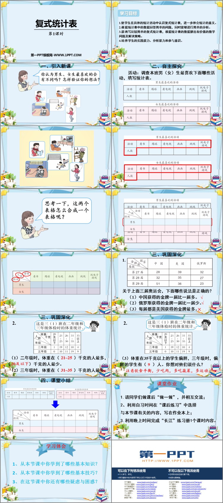 《复式统计表》PPT精品课件