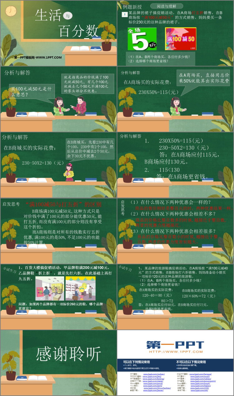 《生活与百分数》百分数PPT教学课件