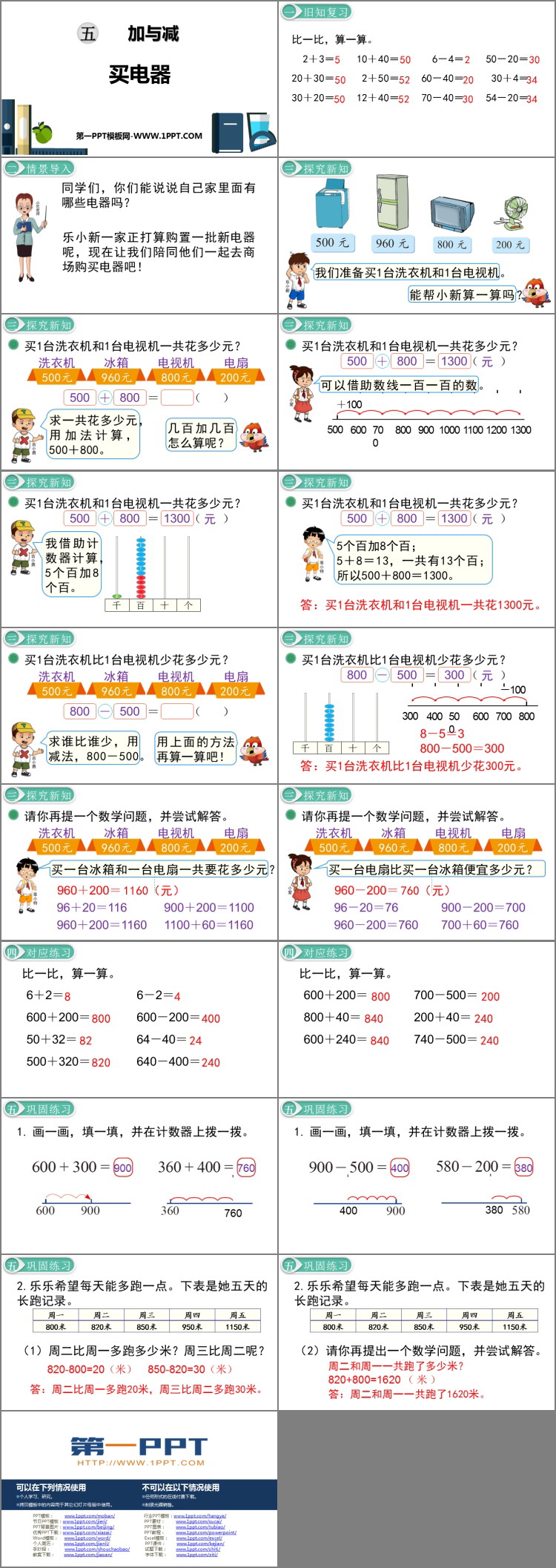 《买电器》加与减PPT课件下载