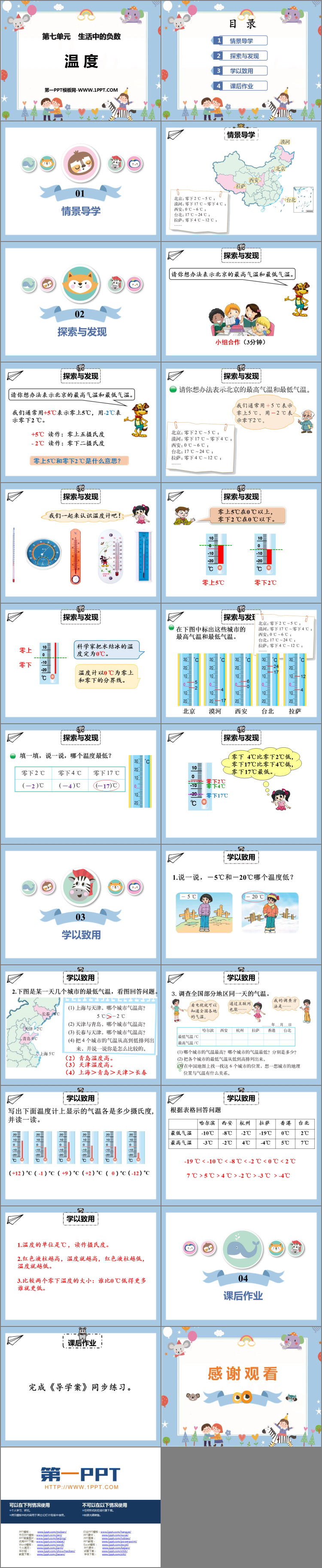 《温度》生活中的负数PPT教学课件