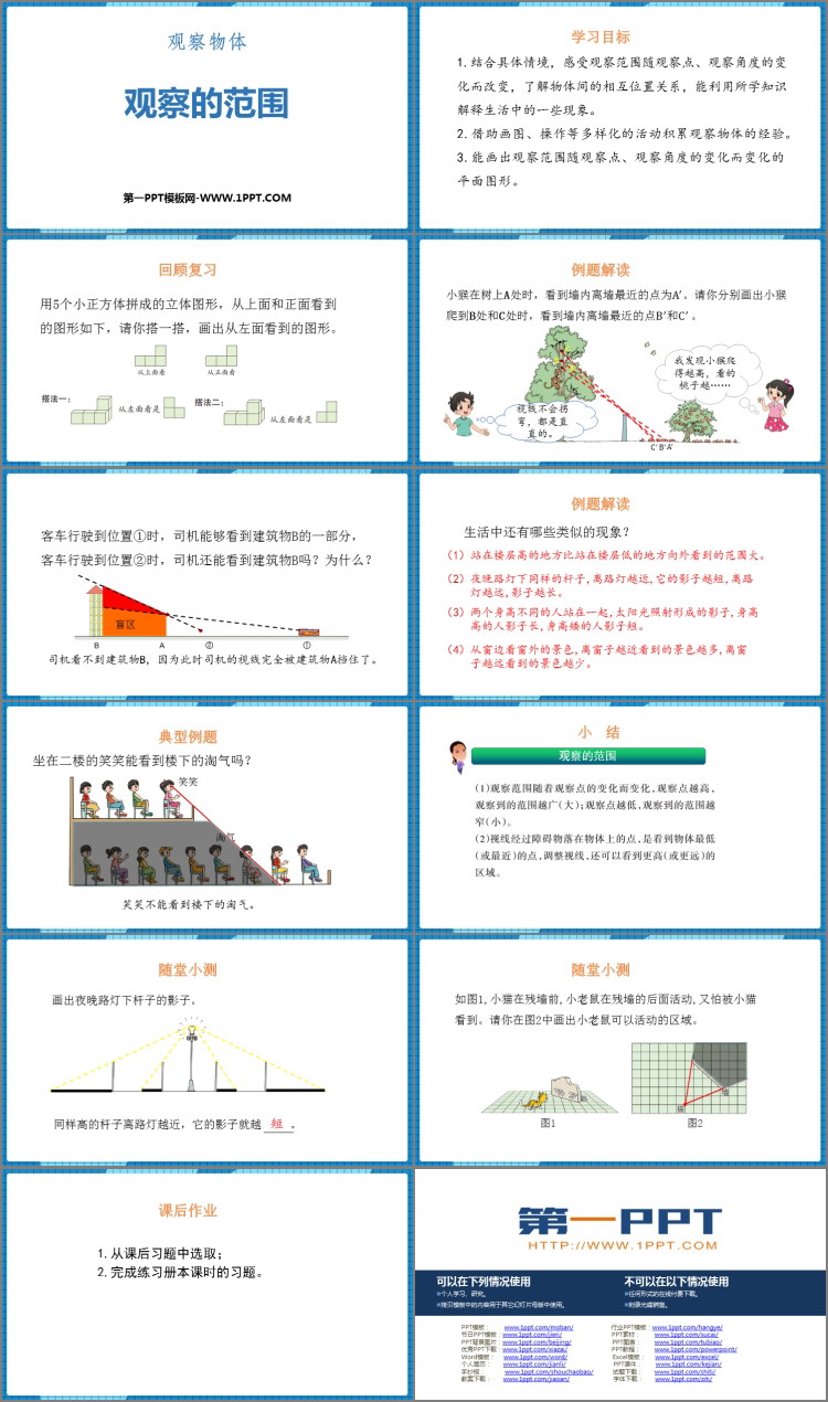 《观察的范围》观察物体PPT下载