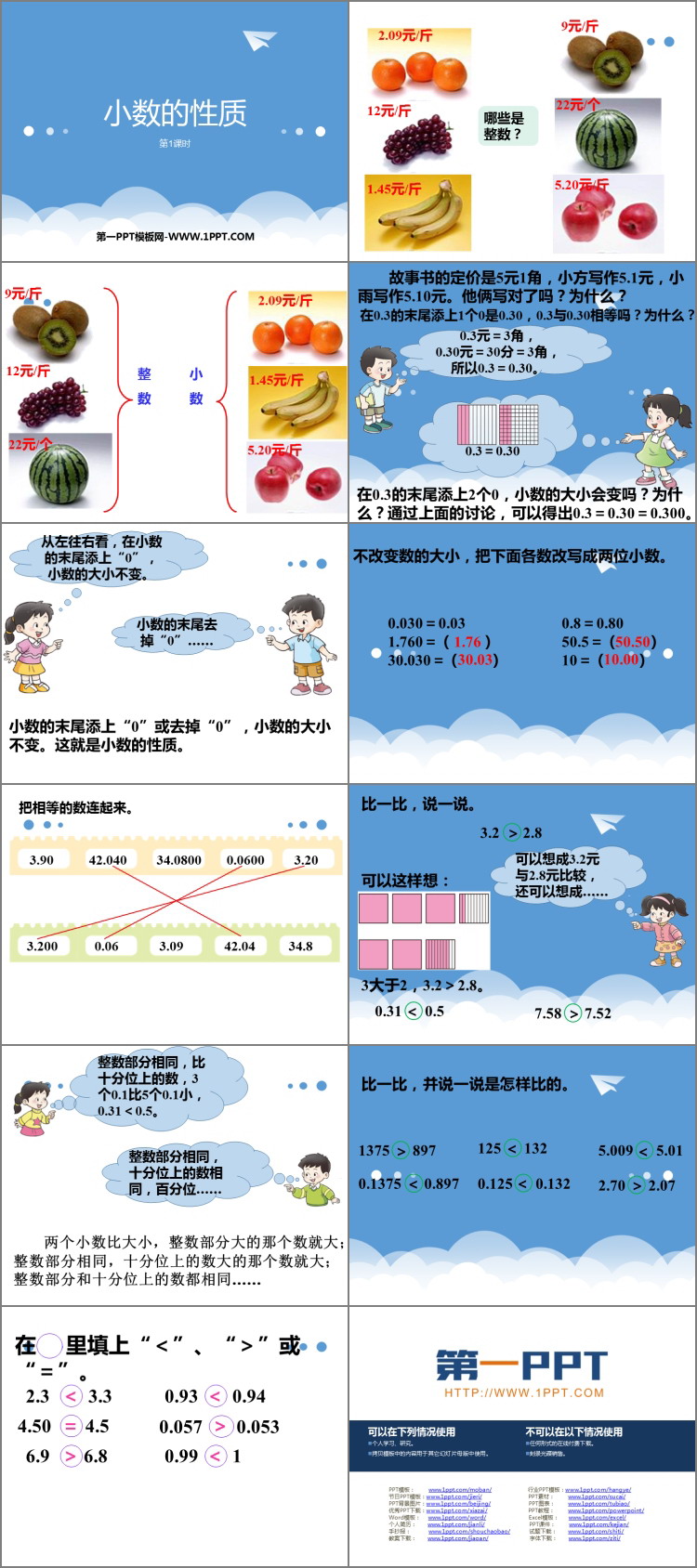 《小数的性质》小数PPT课件下载(第1课时)