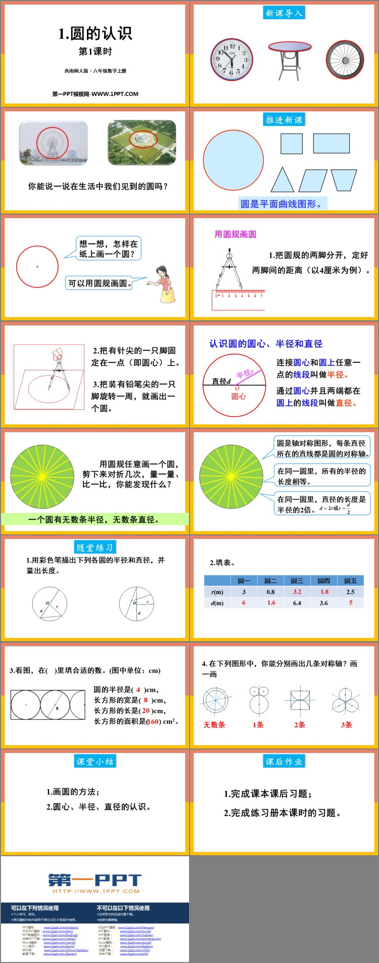 《圆的认识》圆PPT课件下载(第1课时)