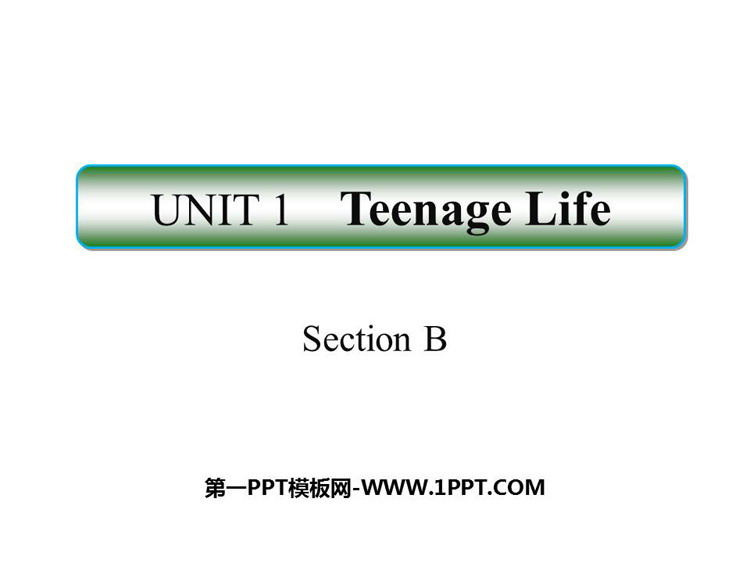 《Teenage Life》SectionB PPT课件
