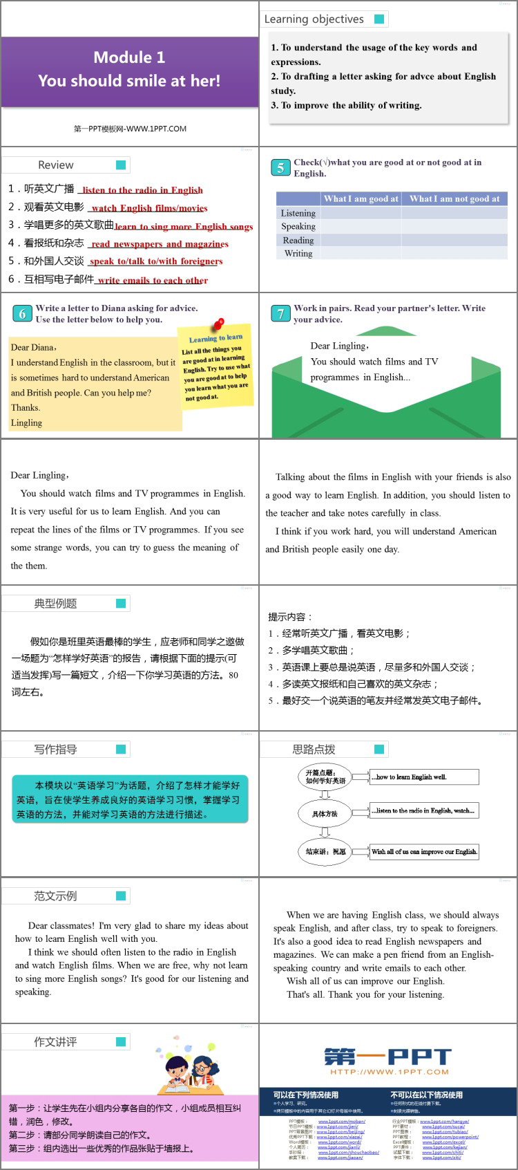 《You should smile at her》How to learn English PPT精品课件