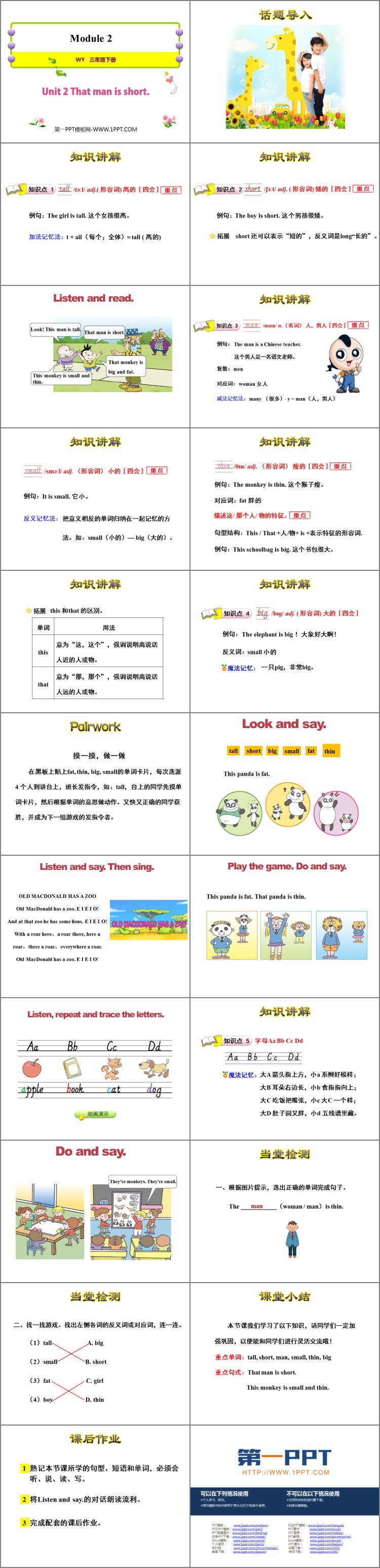 《The man is short》PPT优质课件