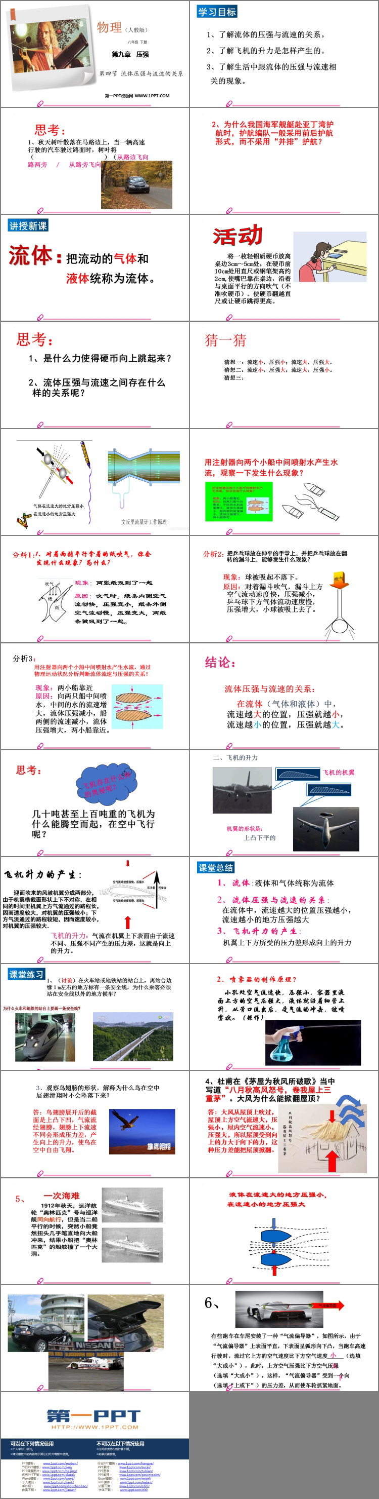 《流体压强与流速的关系》压强PPT精品课件下载