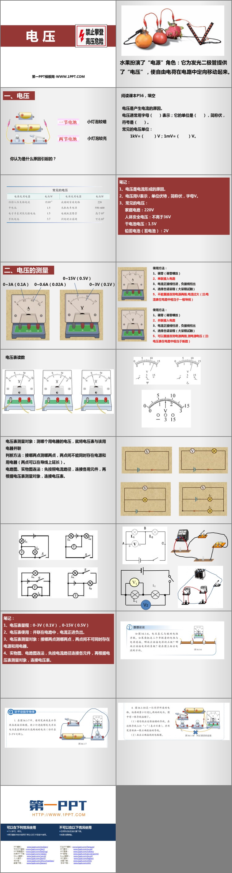 《电压》电压电阻PPT精品课件下载