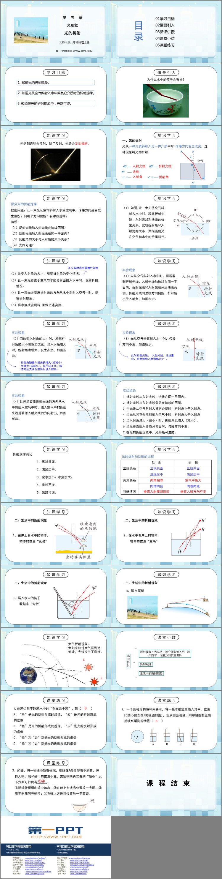 《光的折射》光现象PPT精品教学课件