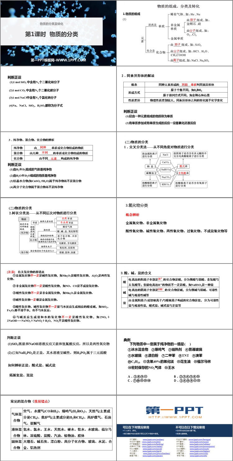 《物质的分类及转化》物质及其变化PPT课件(第1课时物质的分类)