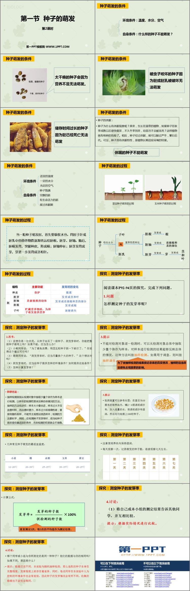 《种子的萌发》PPT免费课件(第1课时)