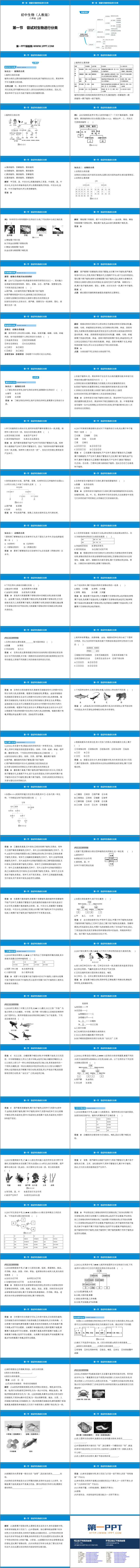 《尝试对生物进行分类》PPT免费下载