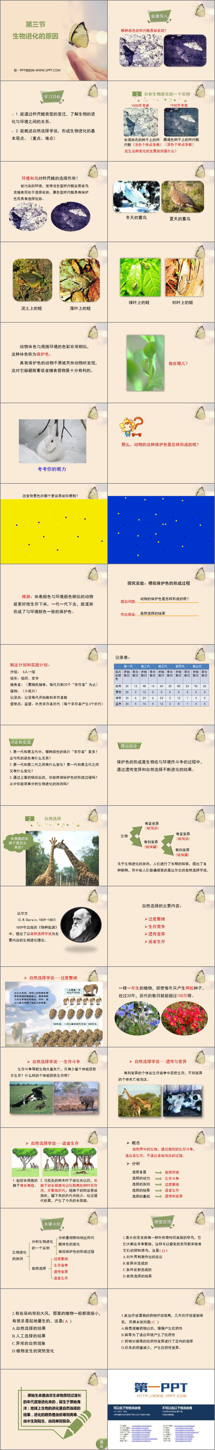 《生物进化的原因》PPT免费课件