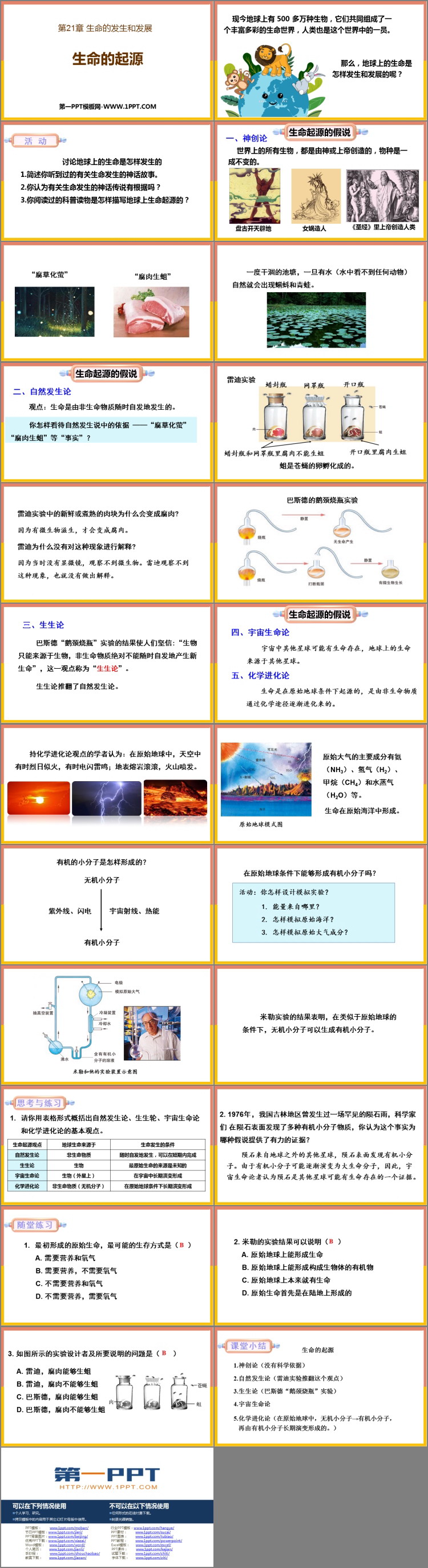 《生命的起源》PPT免费课件