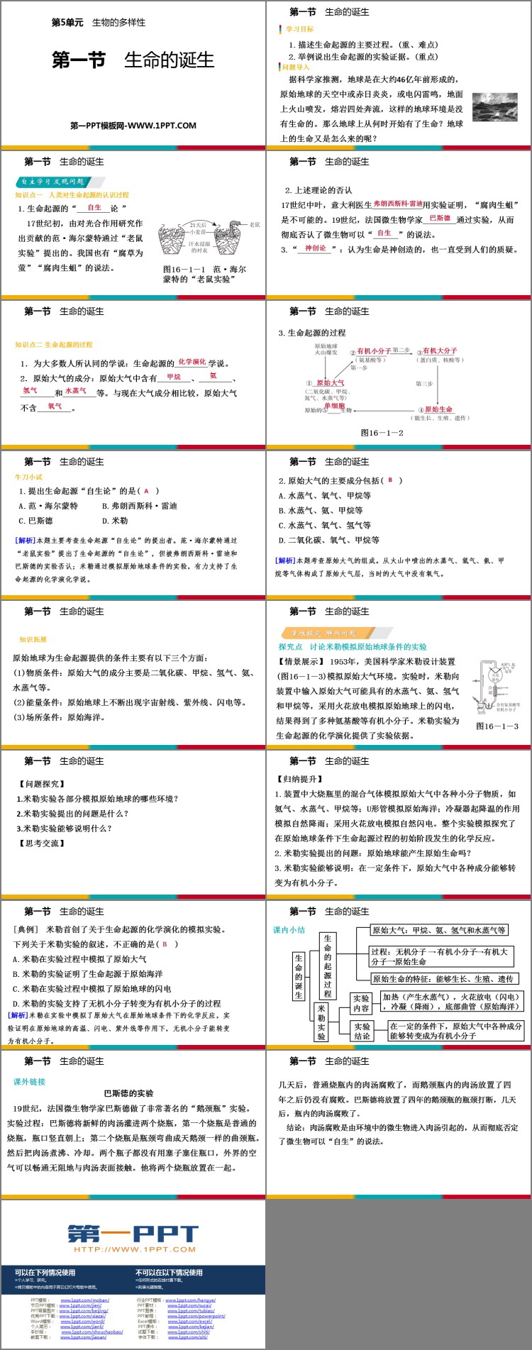 《生命的诞生》PPT免费课件