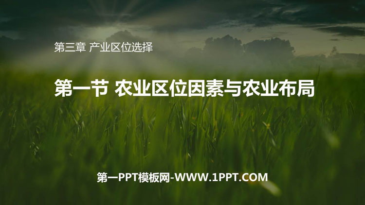 《农业区位因素与农业布局》产业区位选择PPT下载
