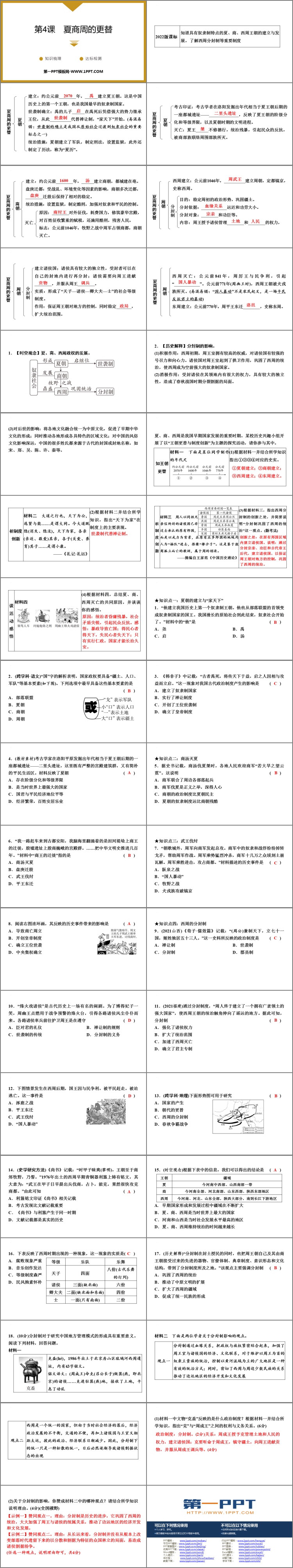 《夏商周的更替》PPT免费下载