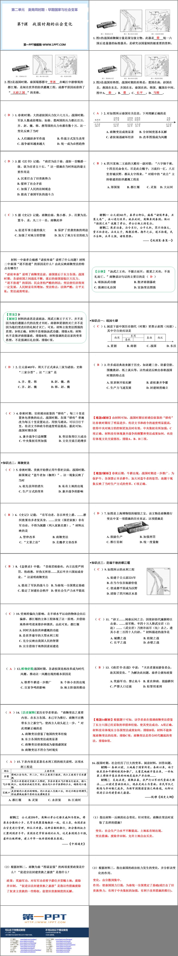 《战国时期的社会变化》PPT教学课件下载
