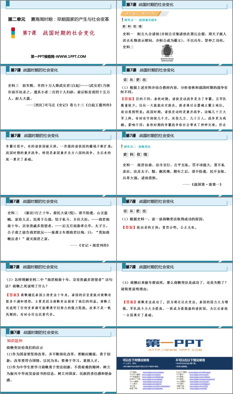 《战国时期的社会变化》PPT免费课件下载