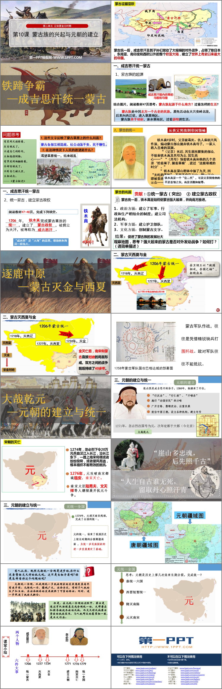 《蒙古族的兴起与元朝的建立》PPT优质课件