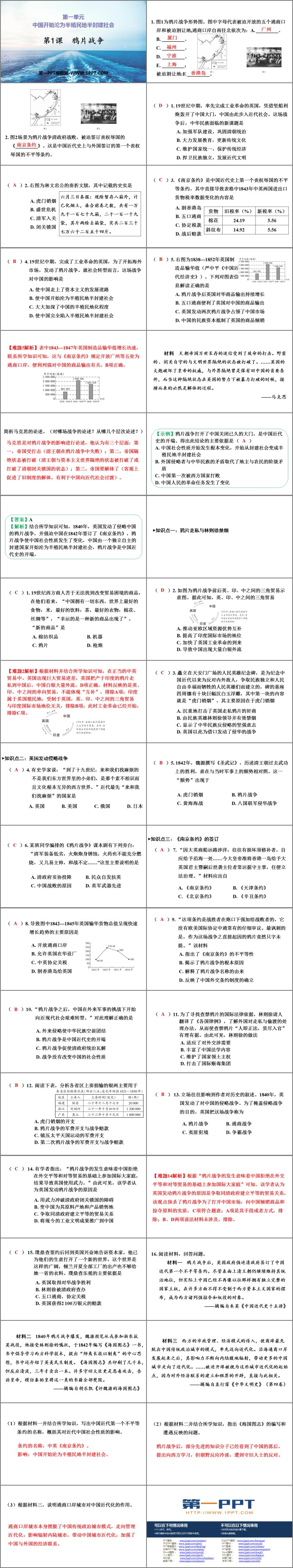 《鸦片战争》PPT教学课件下载